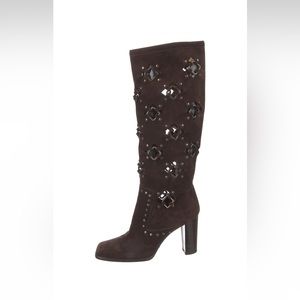 Gorgeous Dolce and Gabbana Suede embellished boots